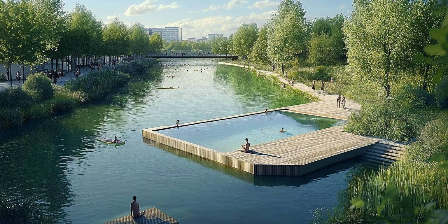 baignade écologique projet communal sur berge